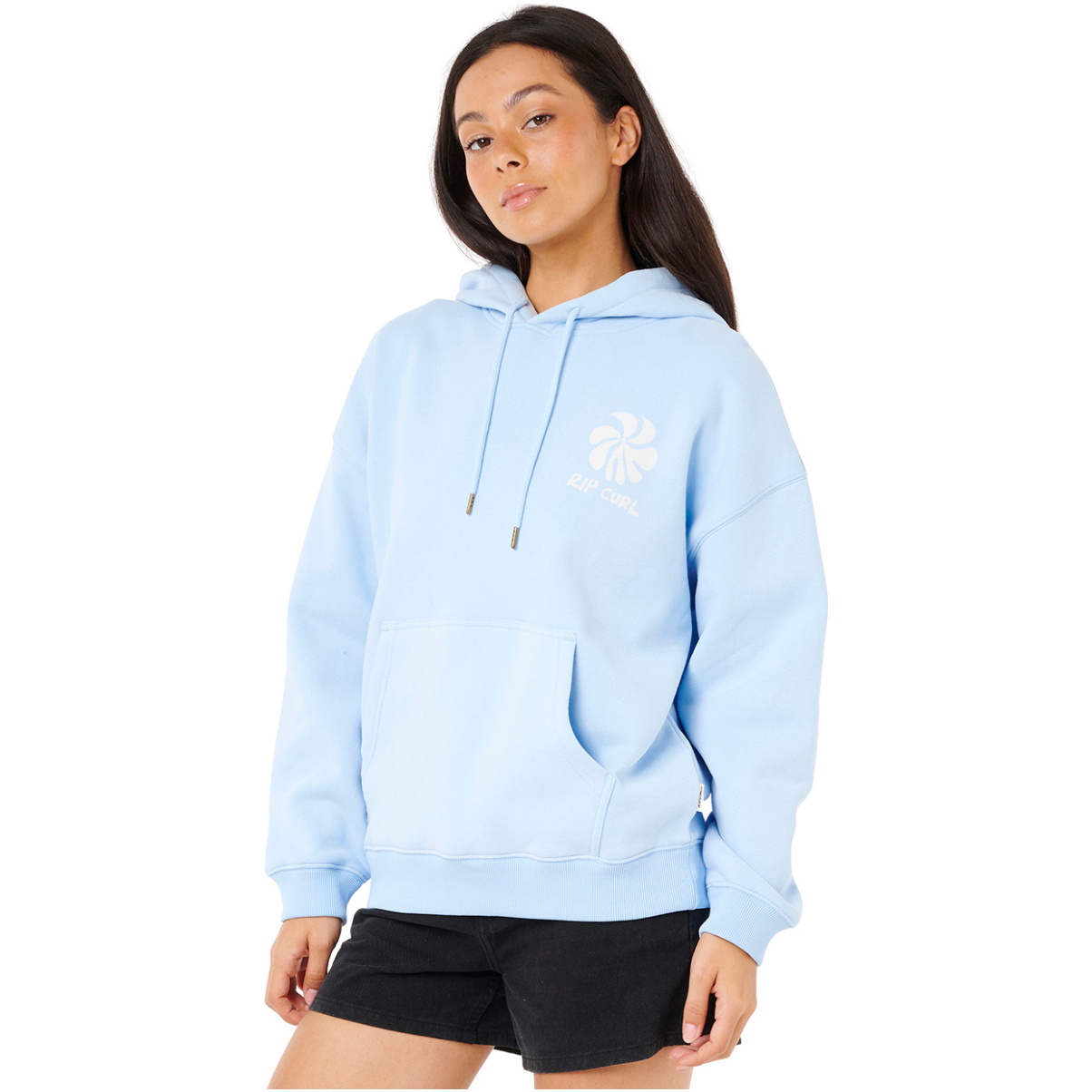 2025 Rip Curl Femmes Sweat à Capuche Shore Break Heritage 0AKWFL - Light Blue